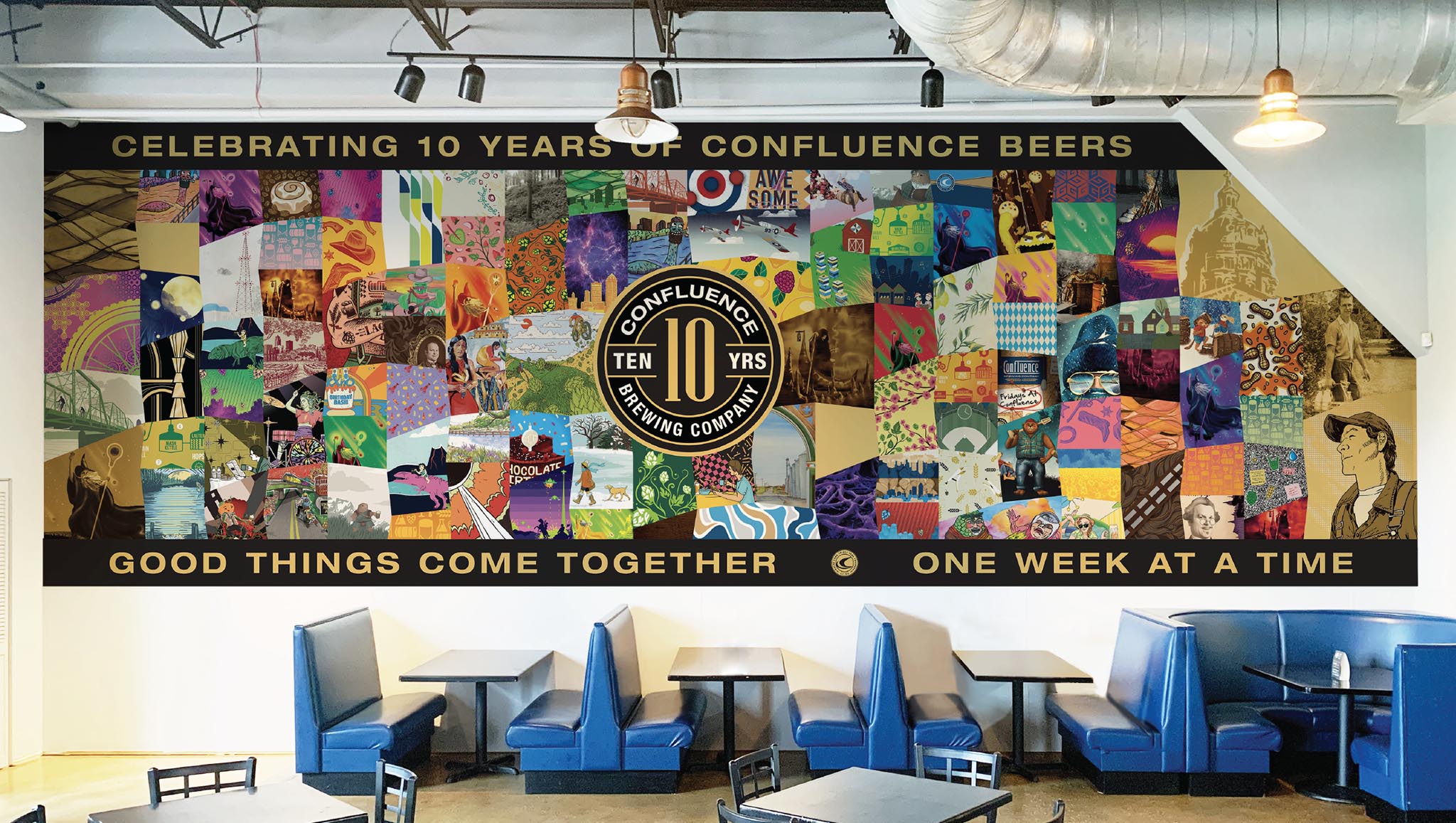 Confluence Brewing Company Beer-A-Week Experiential Wall Graphic